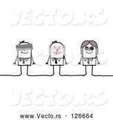Vector of 3 Anonymous Stick People by NL Shop