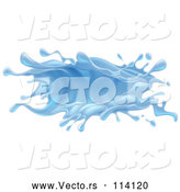 Vector of 3d Blue Water Splash by AtStockIllustration