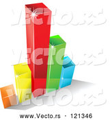 Vector of 3d Colorful Bar Graph and Shadow 8 by Vector Tradition SM