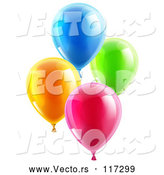 Vector of 3d Colorful Party Balloons by AtStockIllustration