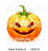 Vector of 3d Dewy Jackolantern Halloween Pumpkin by Oligo