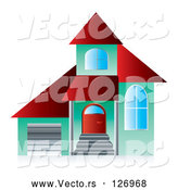 Vector of 3d Green and Red Home Page App Button by MilsiArt