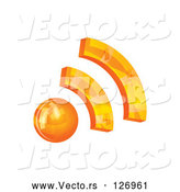 Vector of 3d Orange RSS App Icon by MilsiArt