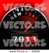 Vector of a 3d 2013 Dashboard Counter with New Year - Lets Go Text by Oligo