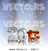 Vector of a 3d 2013 in Snow Background Design by Vectorace