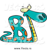 Vector of a Alphabet Letter B Snake by Toonaday