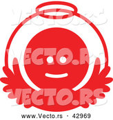 Vector of a Angel in Red Circle by Zooco
