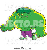 Vector of a Big Green Hulk Man by Toonaday