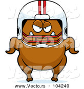 Vector of a Cartoon Mad Football Turkey Character by Cory Thoman