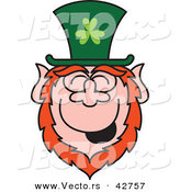 Vector of a Cartoon St. Paddy's Day Leprechaun Laughing by Zooco
