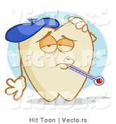 Vector of a Cartoon Tooth Character with an Ache by Hit Toon