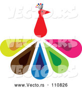 Vector of a Colorful Peacock Bird Concept by ColorMagic