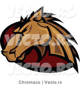 Vector of a Competitive Brown Horse by Chromaco