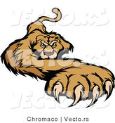 Vector of a Competitive Cougar Preparing to Attack with Claws out by Chromaco