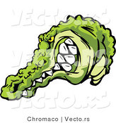 Vector of a Competitive Gator Mascot Grinning by Chromaco