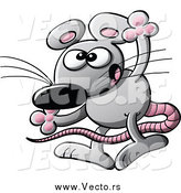Vector of a Exaggerating Mouse Gesturing with His Hands by Zooco