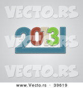 Vector of a Fabric Designed 2013 over Gray Background by Vectorace
