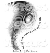 Vector of a Finger Print in the Shape of a Tornado - Sample Text Included by MilsiArt