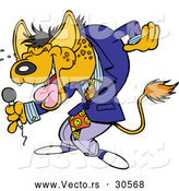Vector of a Funny Cartoon Hyena Comedian Laughing by Toonaday