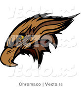Vector of a Golden Eagle Head by Chromaco