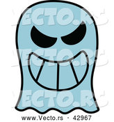 Vector of a Grinning Cartoon Ghost by Zooco