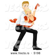 Vector of a Guy Lifting His Dance Partner by BNP Design Studio