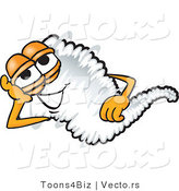 Vector of a Happy Cartoon Tornado Mascot Resting by Mascot Junction