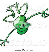 Vector of a Happy Green Frog by Zooco