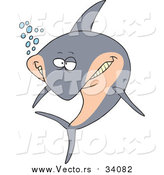 Vector of a Happy Shark by Toonaday