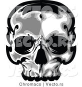 Vector of a Human Skull by Chromaco