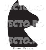 Vector of a Knight Chess Piece Silhouette by Frisko