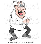 Vector of a Laughing Mad Scientist by LaffToon
