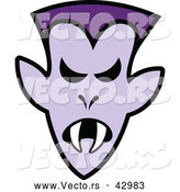 Vector of a Mad Cartoon Halloween Vampire by Zooco