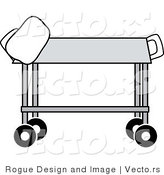 Vector of a Medical Gurney by Pams Clipart
