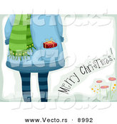 Vector of a Merry Christmas Greeting Gift Card by BNP Design Studio
