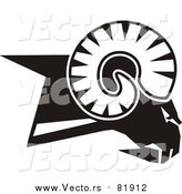 Vector of a Rams Head - Sports Mascot Art by Johnny Sajem