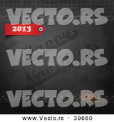 Vector of a Red 2013 over Happy New Year Stamped in Black Leather Background by Eugene