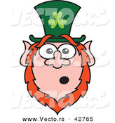 Vector of a Shocked St. Paddy's Day Cartoon Leprechaun by Zooco