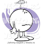 Vector of a Sick Cartoon Man Feeling Under the Weather by Johnny Sajem