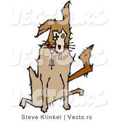 Vector of a Sick Dog Sitting and Panting by Steve Klinkel