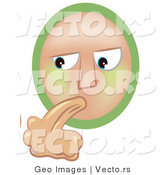 Vector of a Sick Emoticon Smiley Face Vomiting by AtStockIllustration