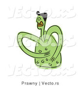 Vector of a Sick Man Rubbing His Green Aching Belly by Prawny
