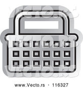 Vector of a Silver Shopping Basket by Lal Perera