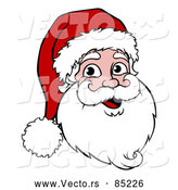 Vector of a Smiling Cartoon Christmas Santa by AtStockIllustration