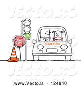 Vector of a Smiling Girl Learning to Drive in Drivers Ed by NL Shop