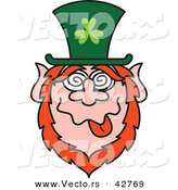 Vector of a St. Paddy's Day Cartoon Leprechaun with a Dazed Facial Expression by Zooco