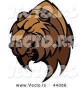 Vector of a Strong Competitive Brown Bear Mascot by Chromaco