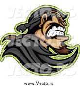 Vector of a Tough Bandit Mascot in Profile by Chromaco