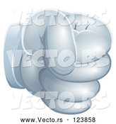 Vector of a White Glove Fist by AtStockIllustration