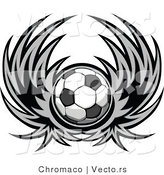 Vector of a Winged Soccer Ball Design by Chromaco